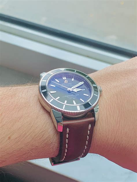 breitling superocean leather strap
